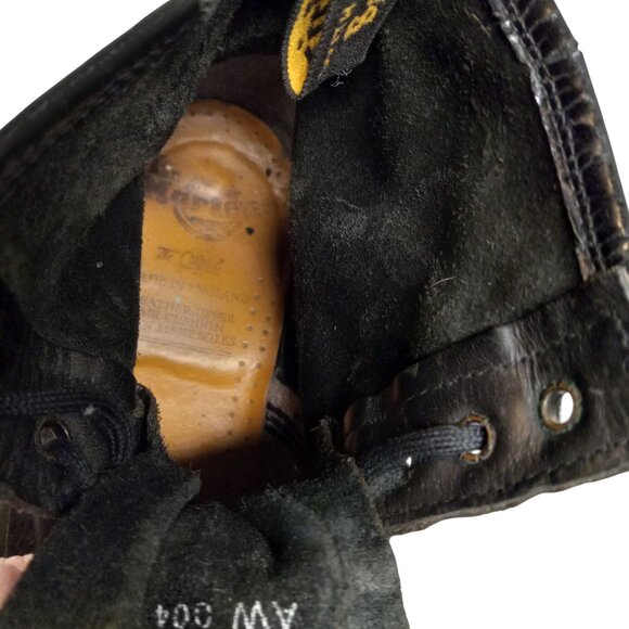 Dr. Martens Size 8 Boots Womens 1460 Black Leather Lace Up Made In England Worn - Picture 9 of 11